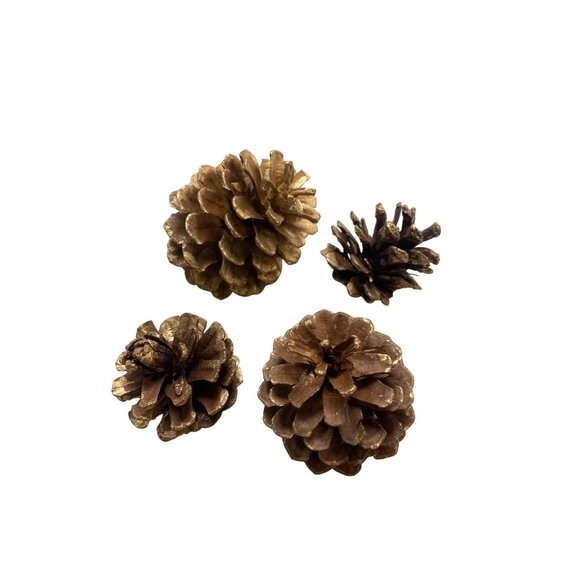 Decorative Autumn Harvest Set - Pumpkins Pinecones & Burlap Leaves - Picture 4 of 7